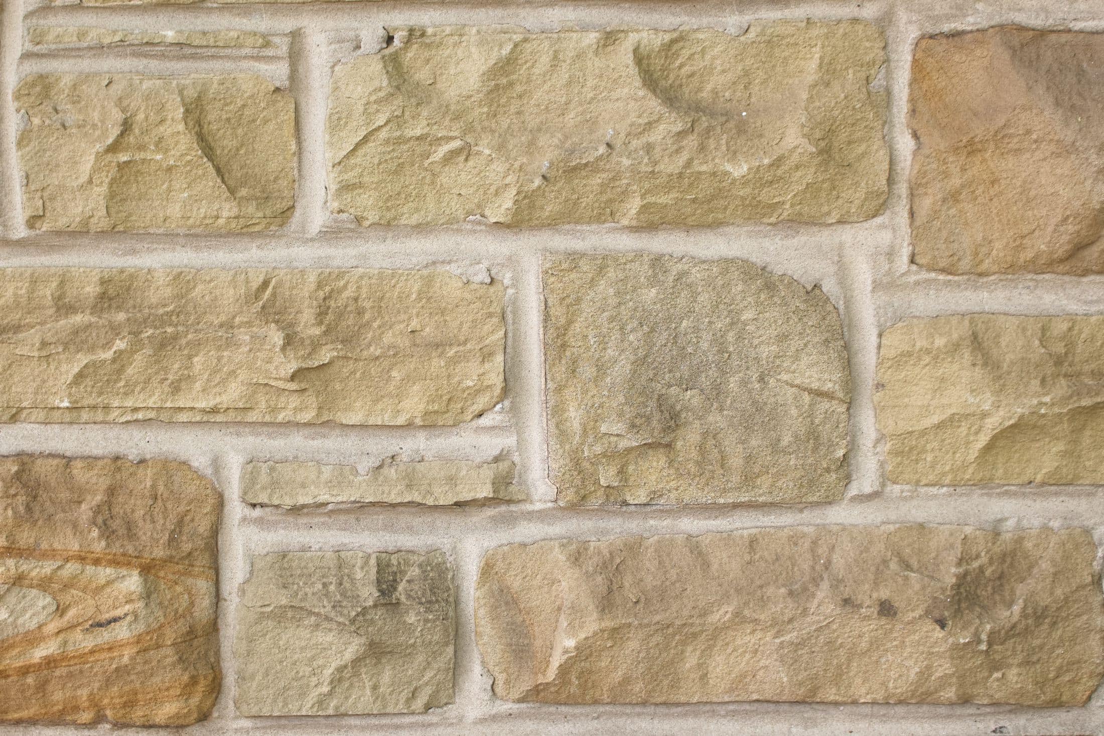 Limestone Paver Options brown and gray brick wall