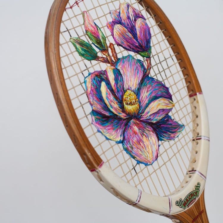 danielle clough embroidery racket 10