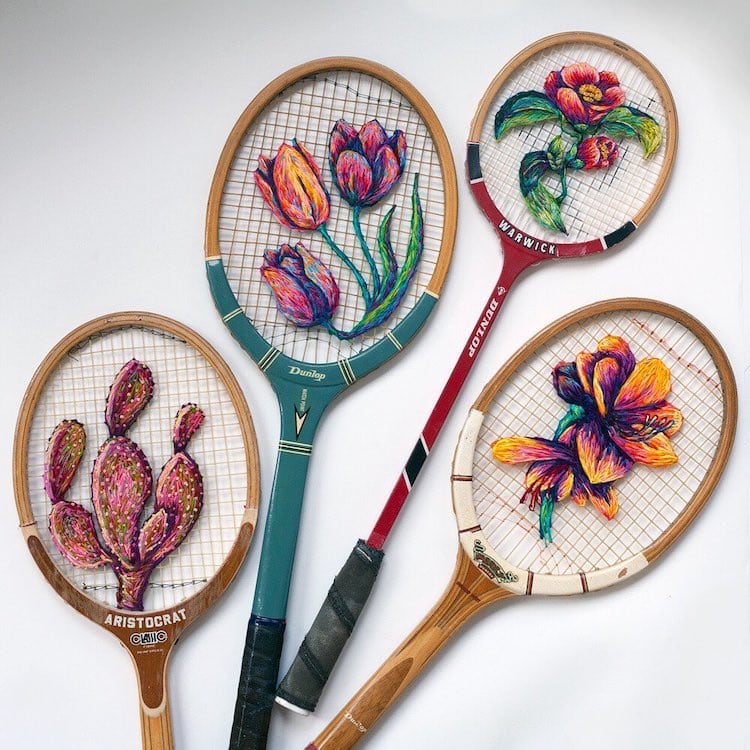 danielle clough embroidery racket 13