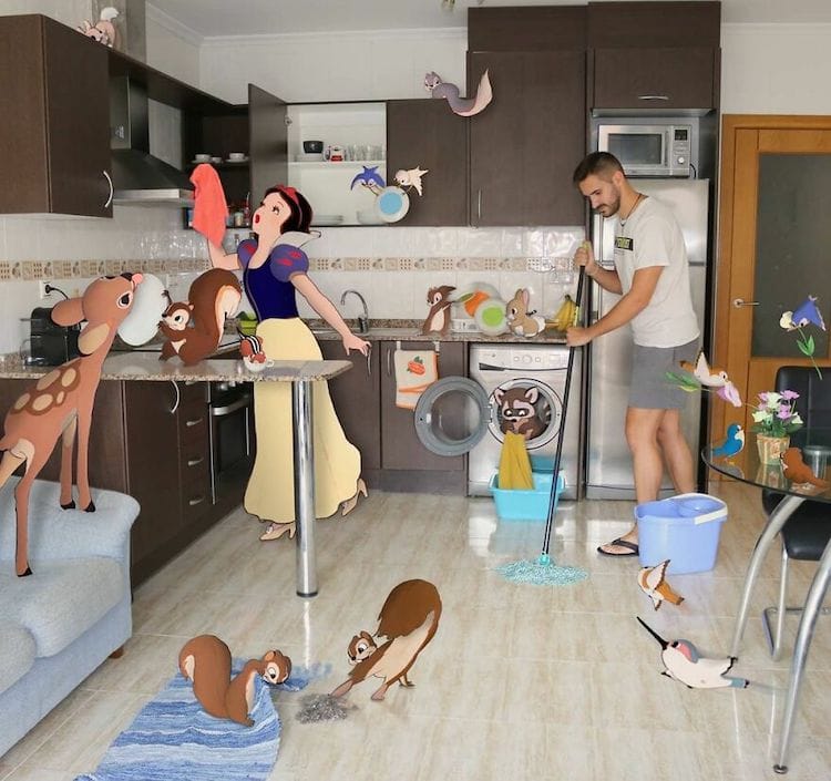 Samuel MB Imagines a Day in the Life of Disney Cartoon Characters