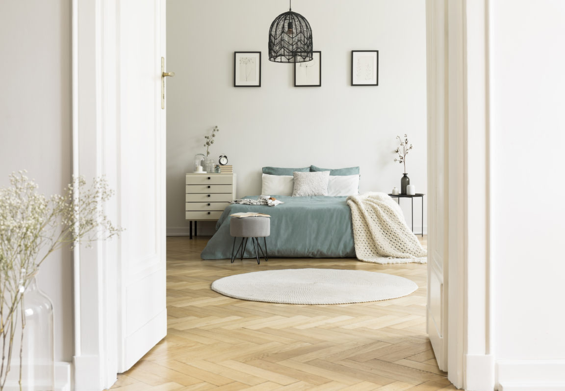 real photo of white bedroom interior with round ru 2021 04 02 19 16 20 utc