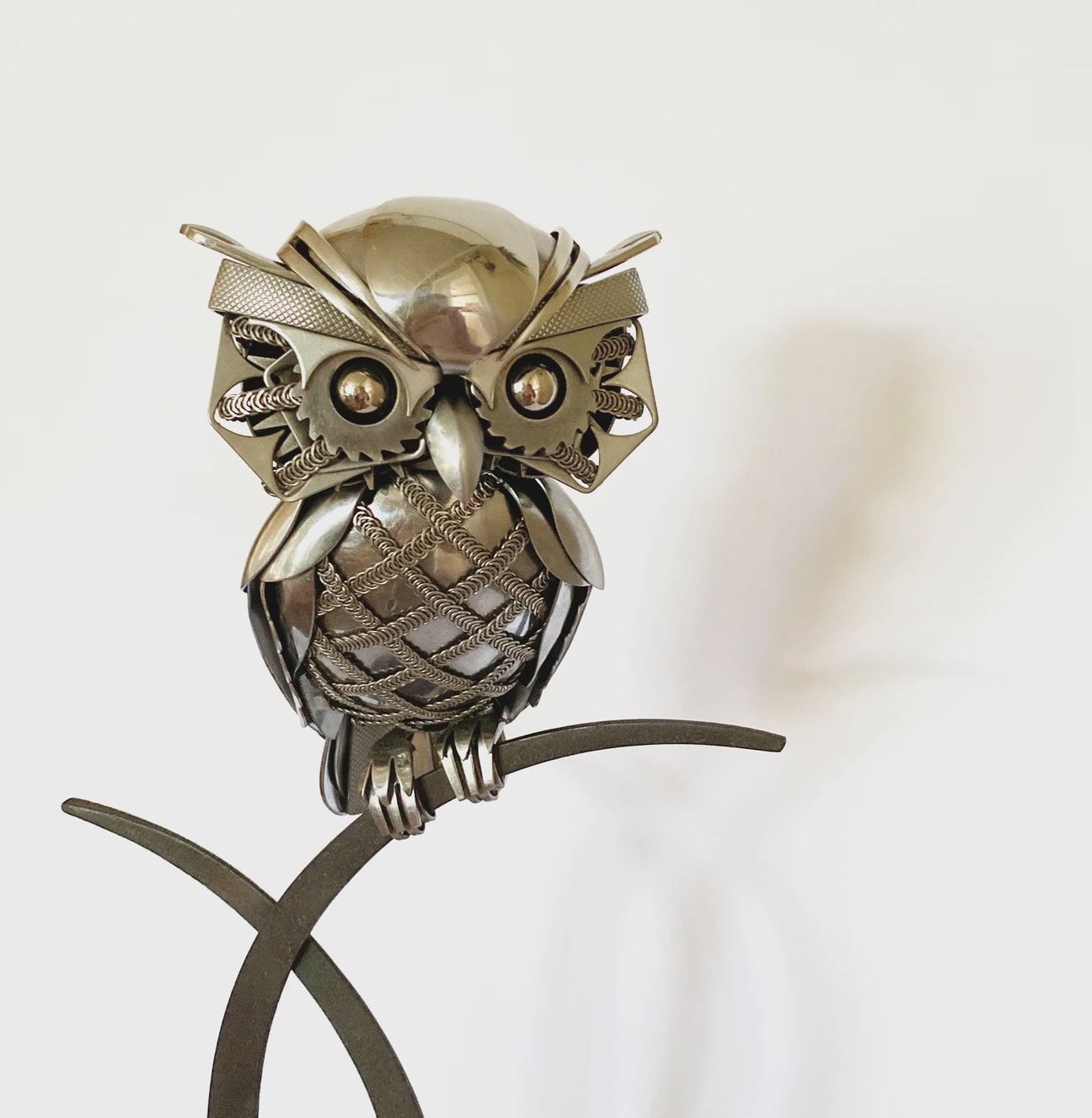 Matt Wilson's Wildlife Assemblages: Handcrafted Wood Contrasting Metallic Sculptures