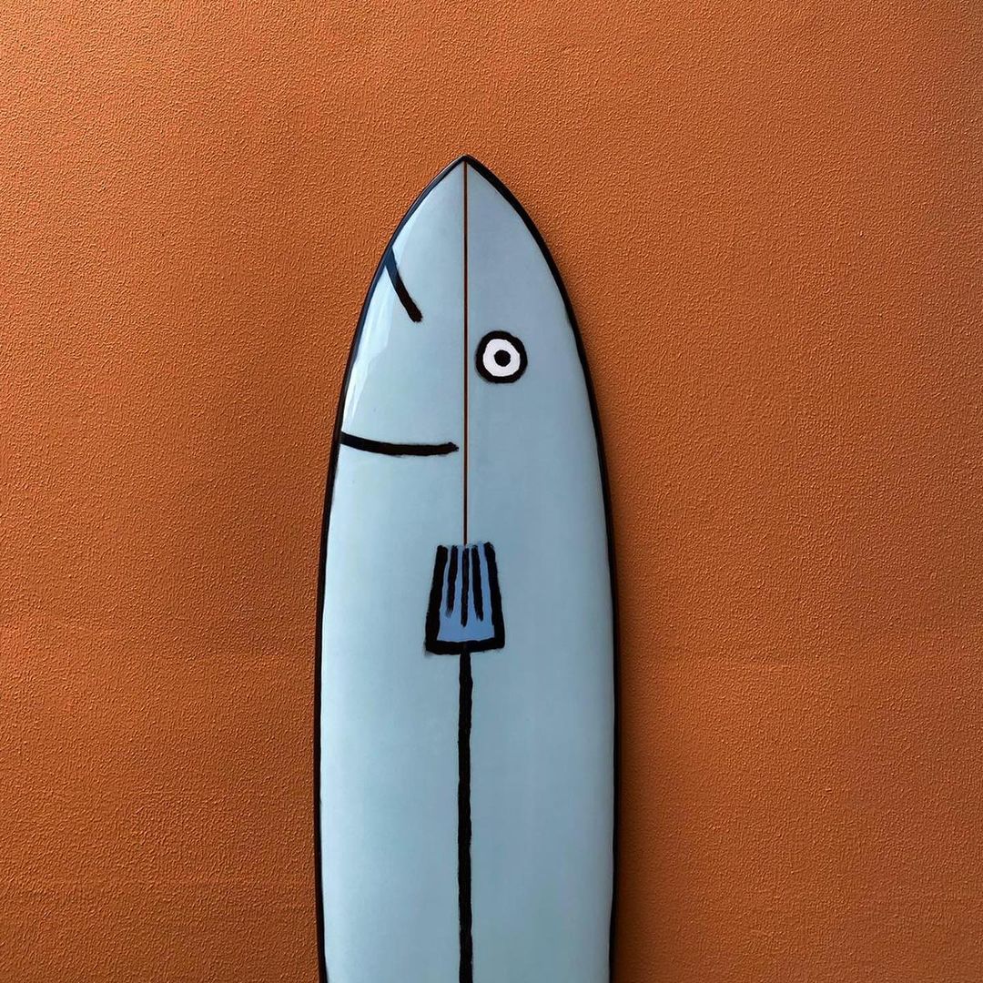 Surfboards with Cartoonish Characters by Jean Jullien