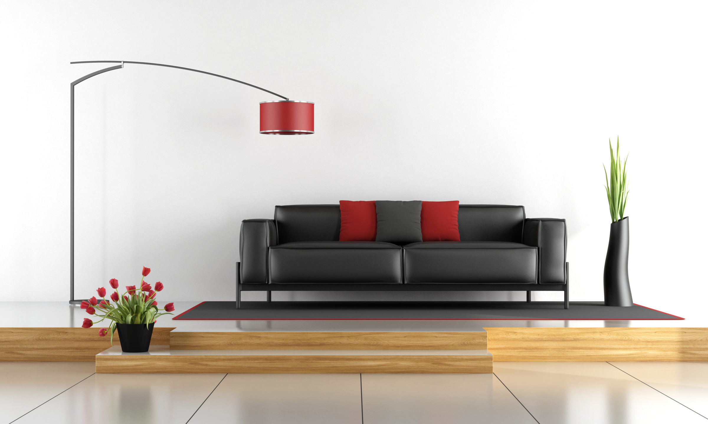 modern lounge with black sofa 3d rendering 2021 08 26 15 32 55 utc