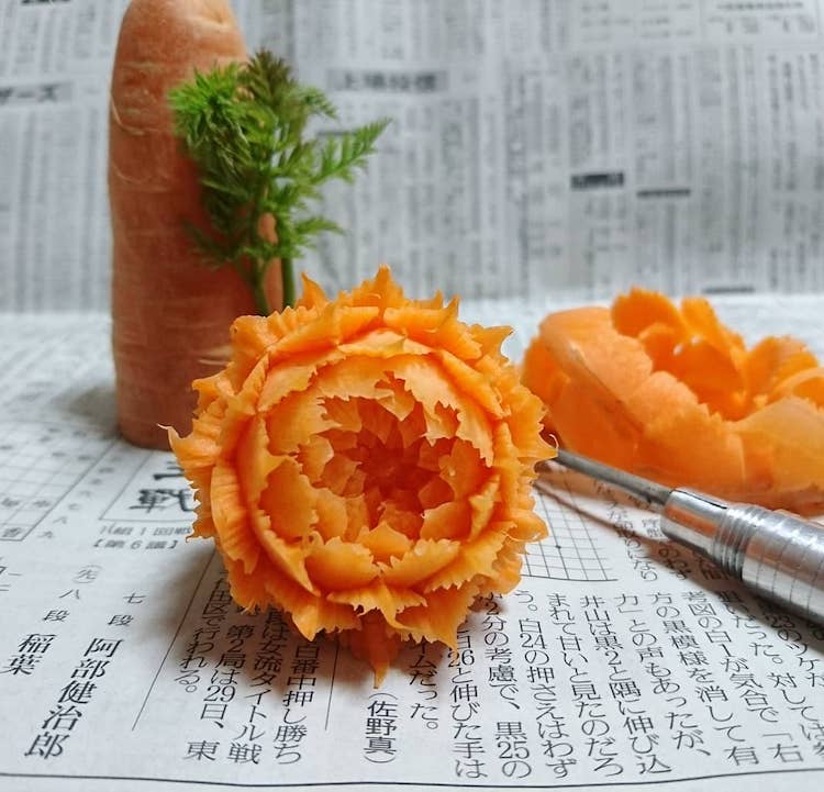 gaku mukimono fruit and vegetable carving 16