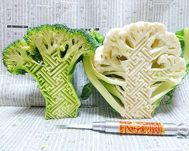 gaku mukimono fruit and vegetable carving 17