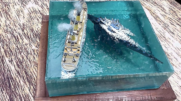 godzilla titanic diorama 2