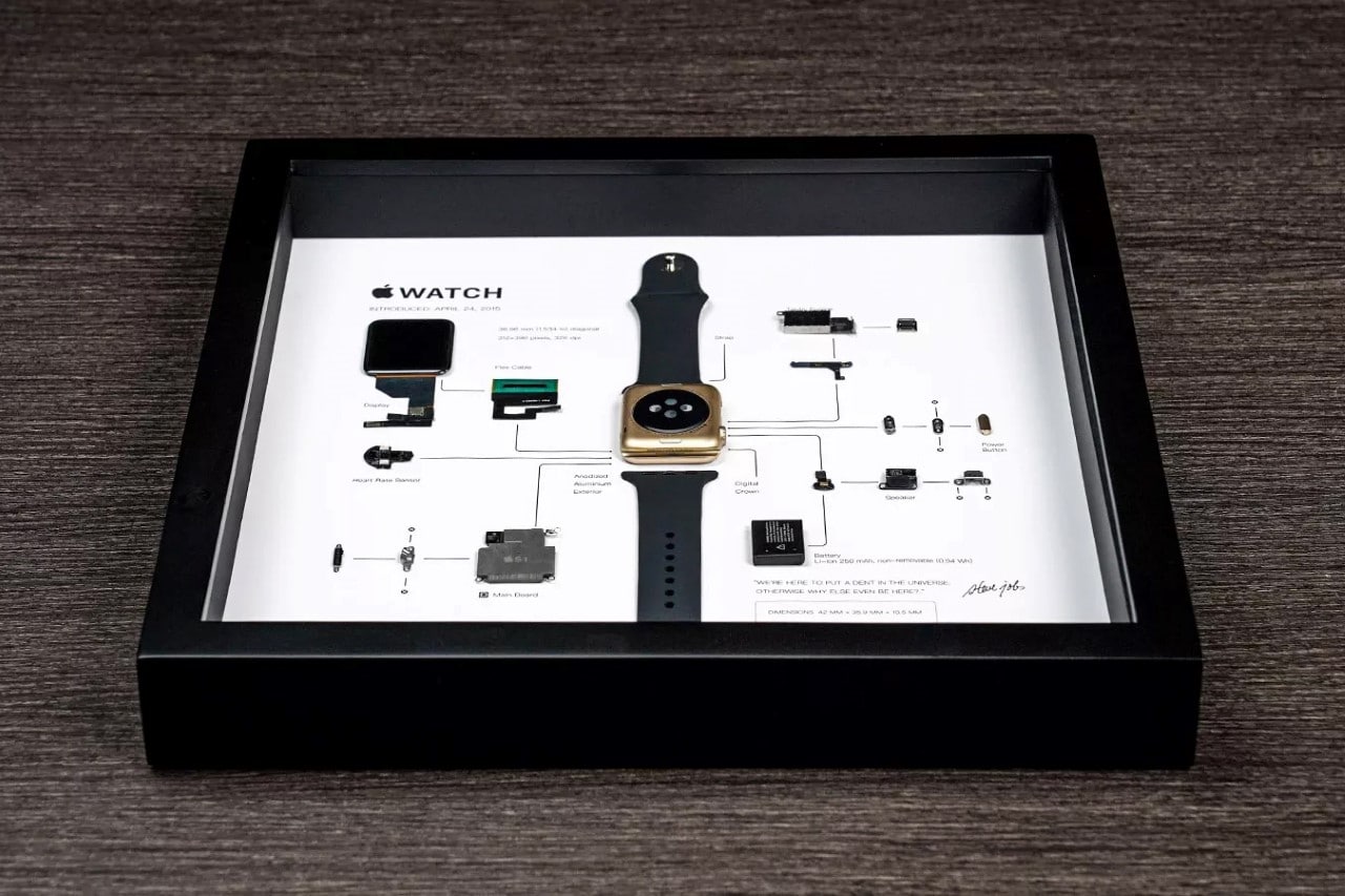Uncover Tech's Beauty With This Apple Watch 1st Gen. Disassembled Into All its Tiny Parts