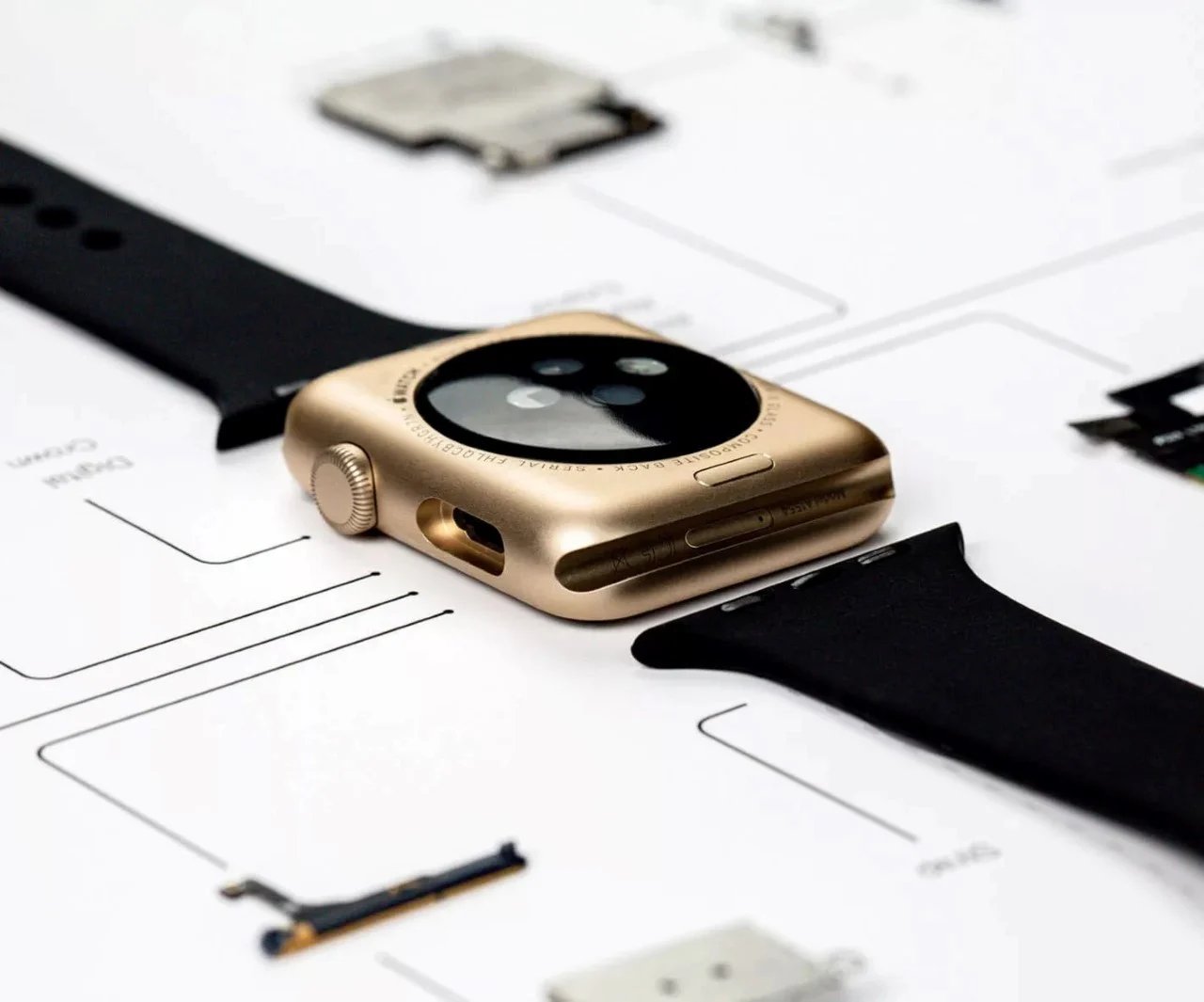 Uncover Tech's Beauty With This Apple Watch 1st Gen. Disassembled Into All its Tiny Parts