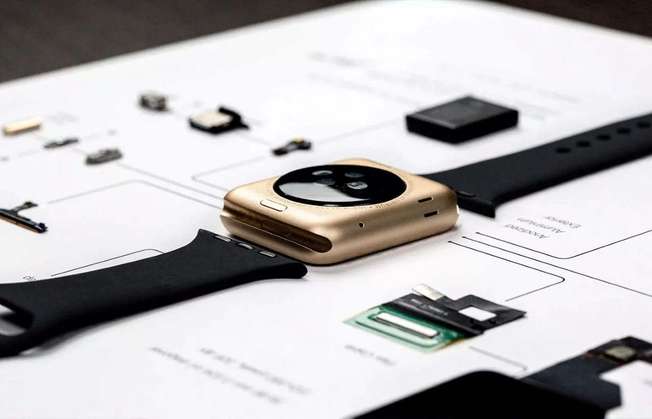 Uncover Tech's Beauty With This Apple Watch 1st Gen. Disassembled Into All its Tiny Parts