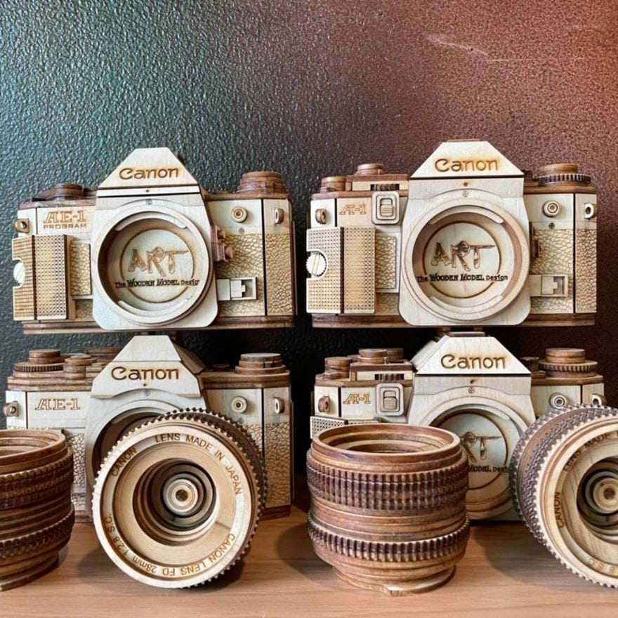 Wooden Camera Models: Vietnamese Artist Whose Wooden Products Are Magnificent