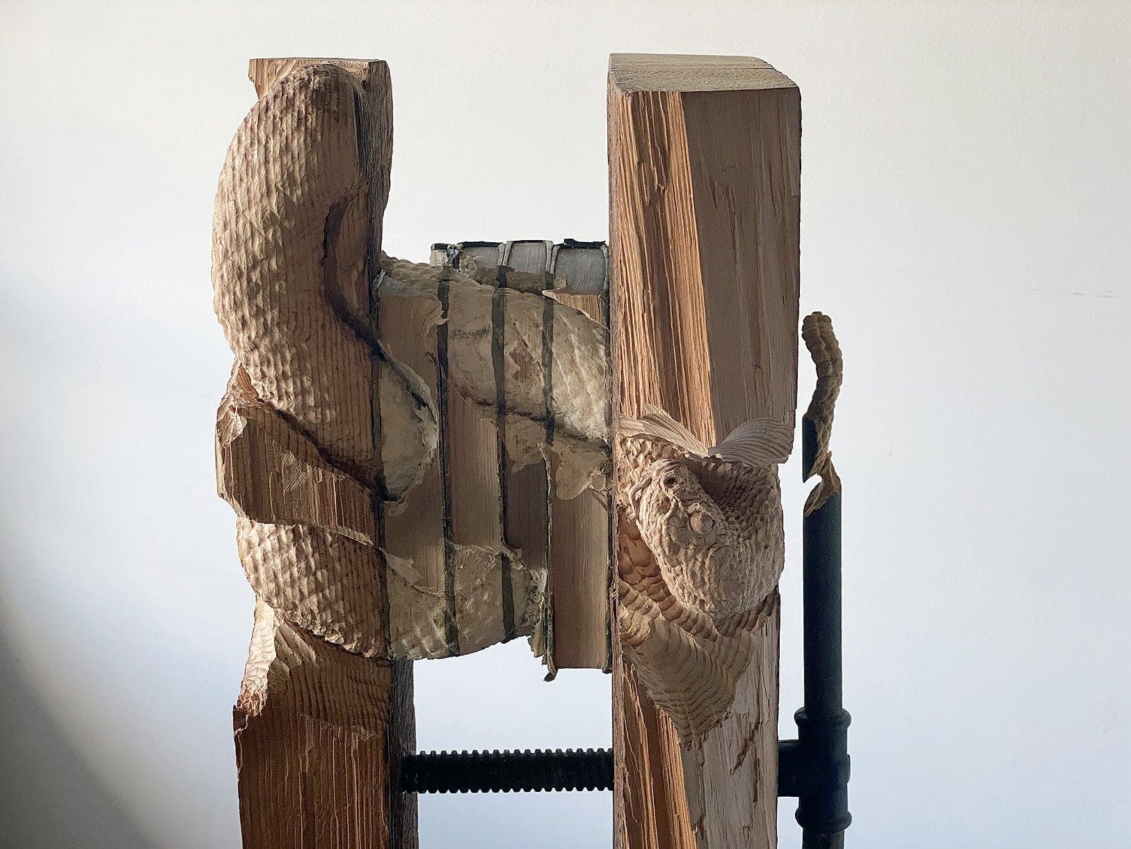 "The Garden" by Maskull Lasserre: A Totem-Style Sculpture Compressing 18th Century Botanical Texts
