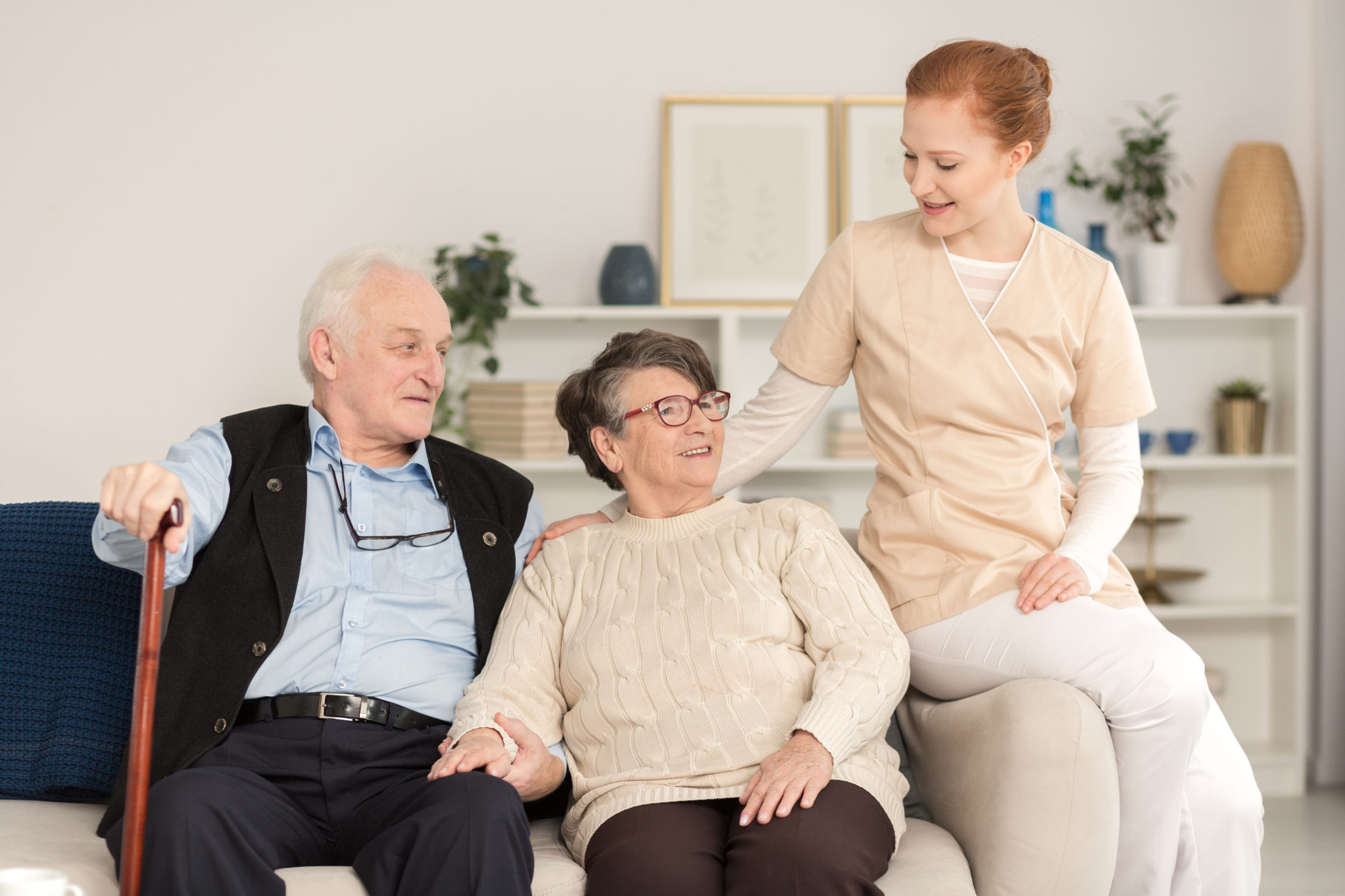 assistance woman consoling senior couple 2021 08 26 15 45 27 utc