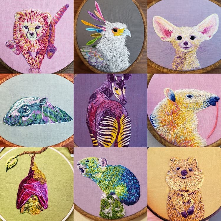 laura mcgarrity animal embroidery art 7