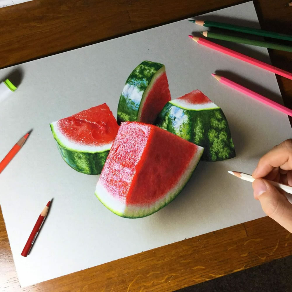 realistic drawings 3d effects marcello barenghi 12