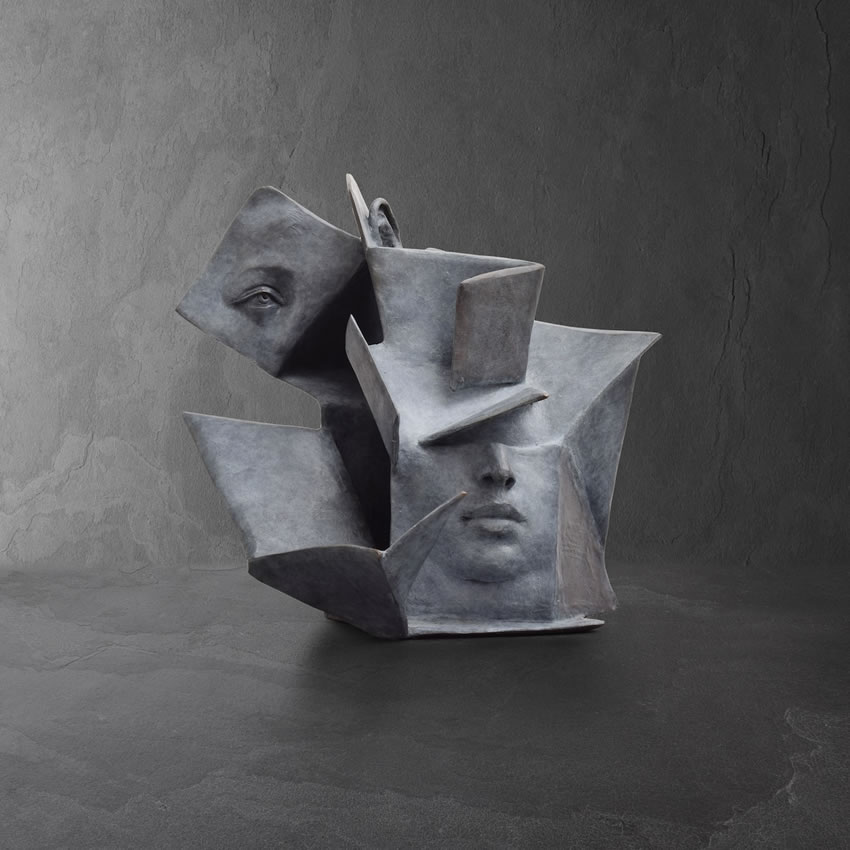surreal sculptures book pages paola grizi 02