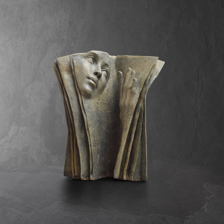 surreal sculptures book pages paola grizi 04