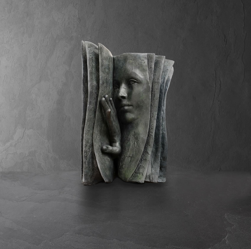 surreal sculptures book pages paola grizi 05