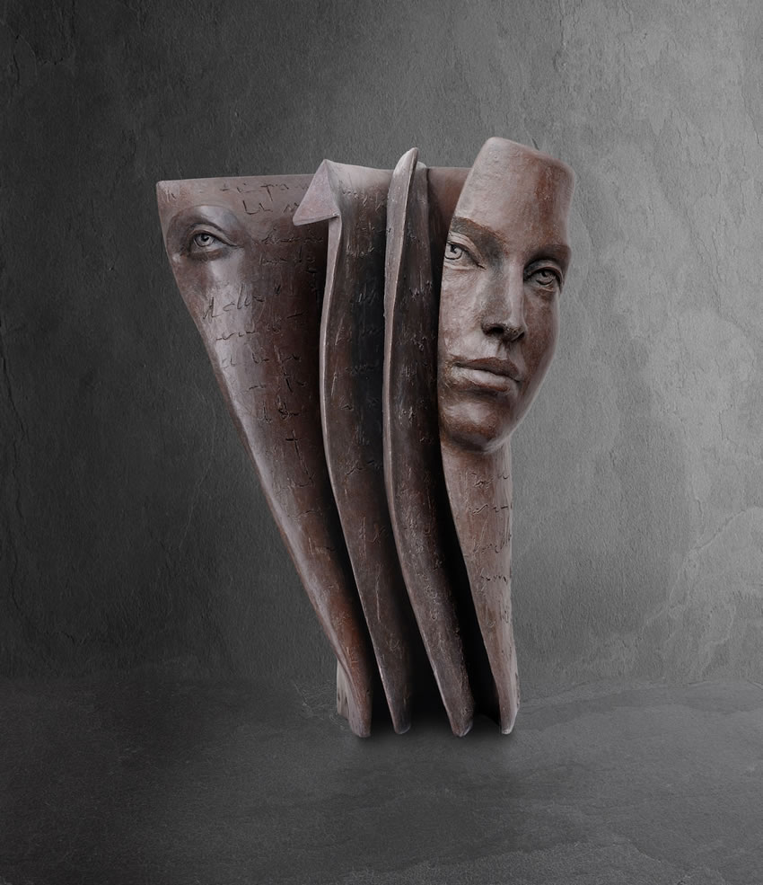 surreal sculptures book pages paola grizi 07