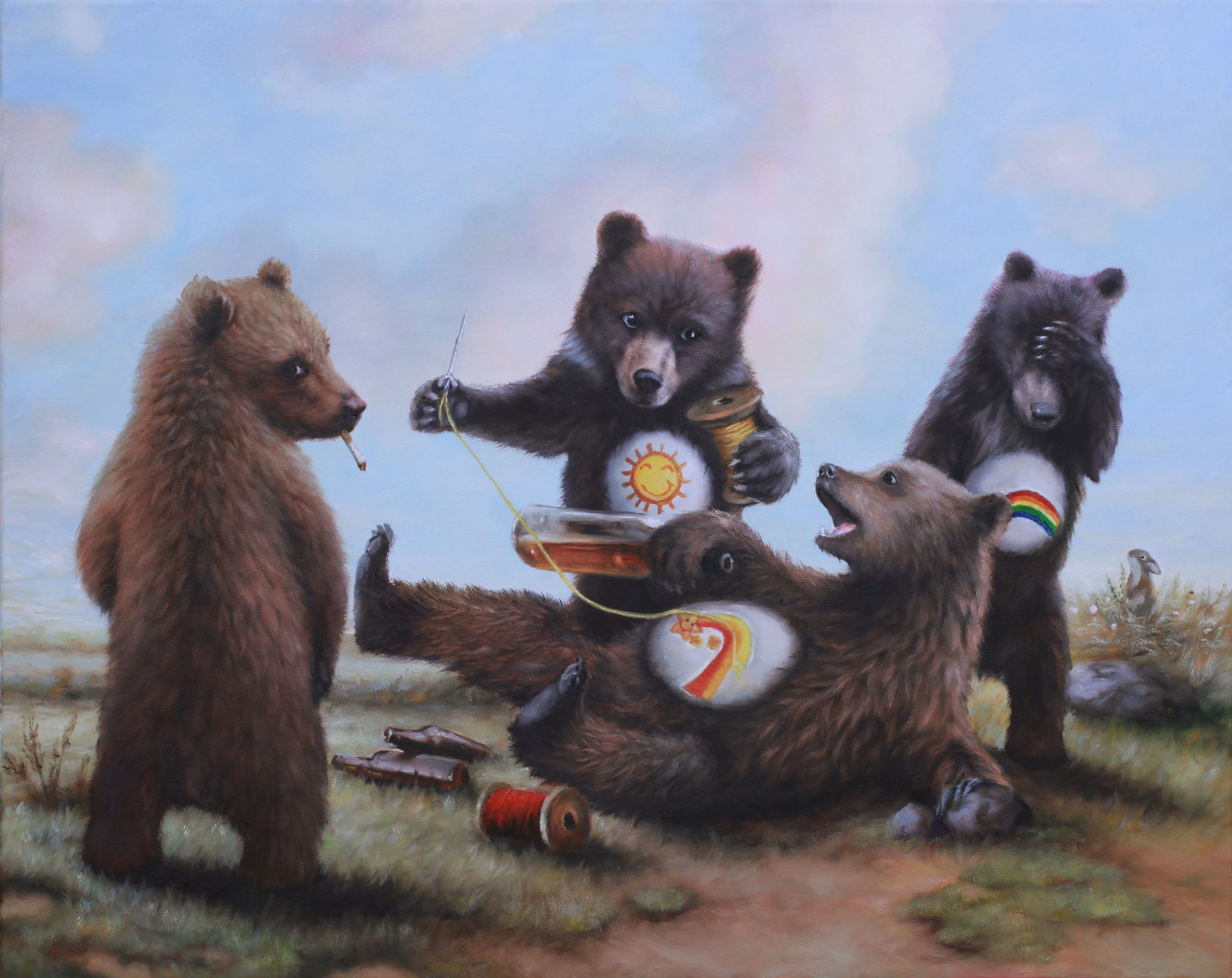 Richard Ahnert's Oil Paintings of Anthropomorphized Bears: A Collection on View at Modern Eden Gallery