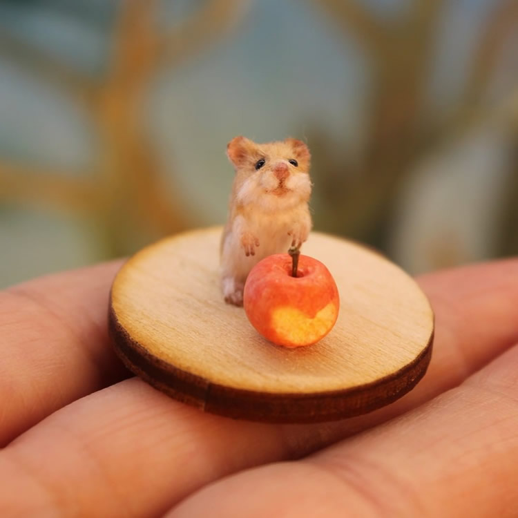 miniature animal sculptures katie doka 06