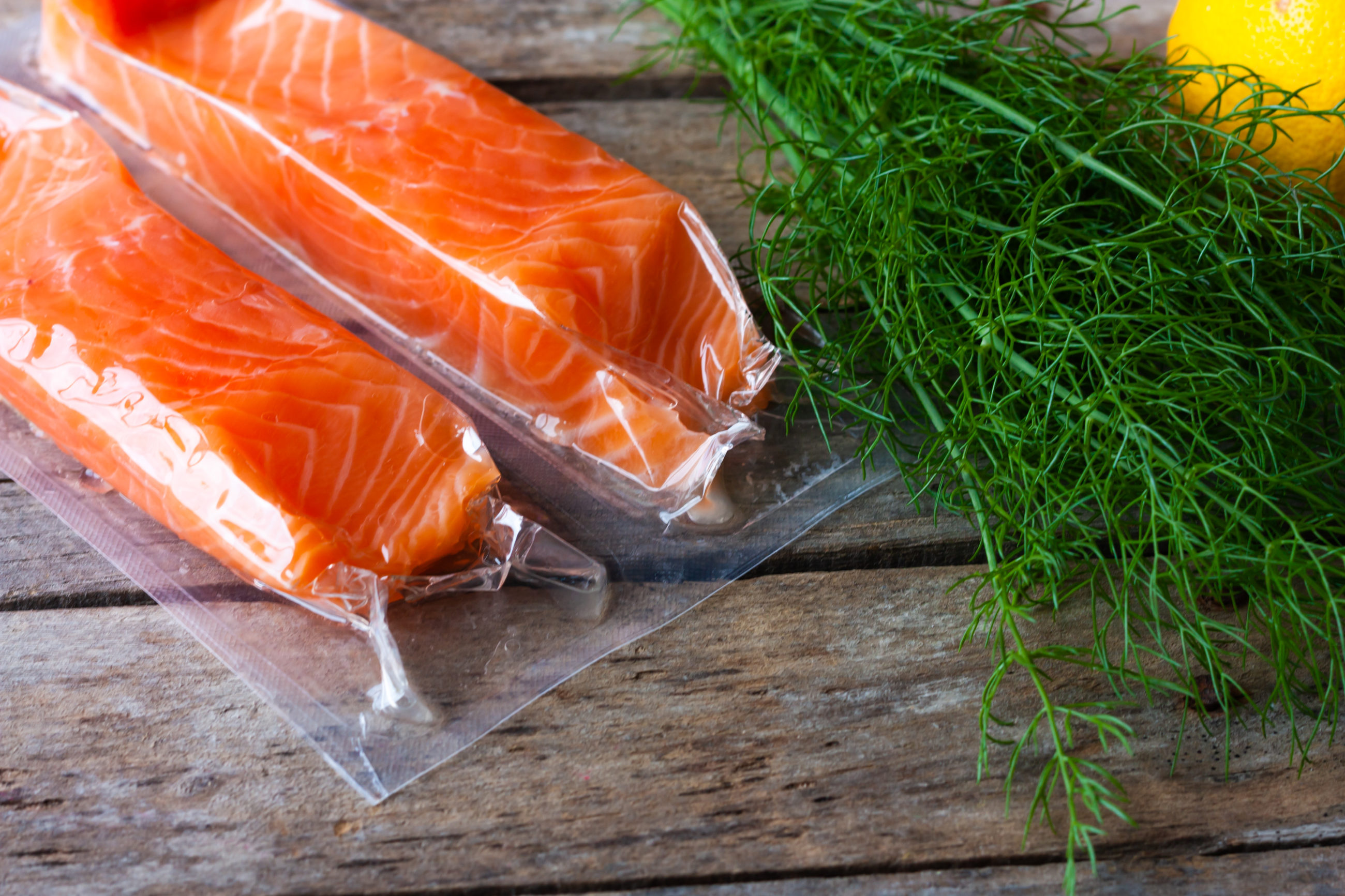 red fish o salmon fillets in vacuum package on woo 2022 04 30 08 03 18 utc
