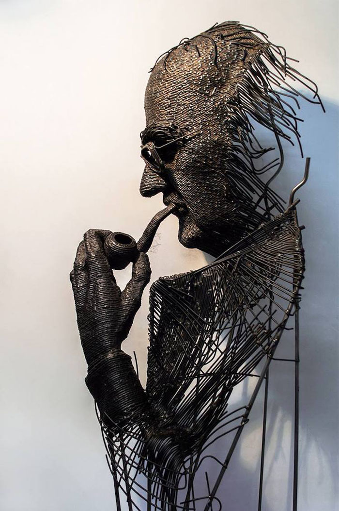metal wire sculptures darius hulea 12