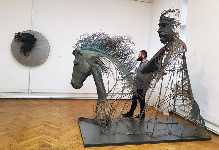 metal wire sculptures darius hulea 20