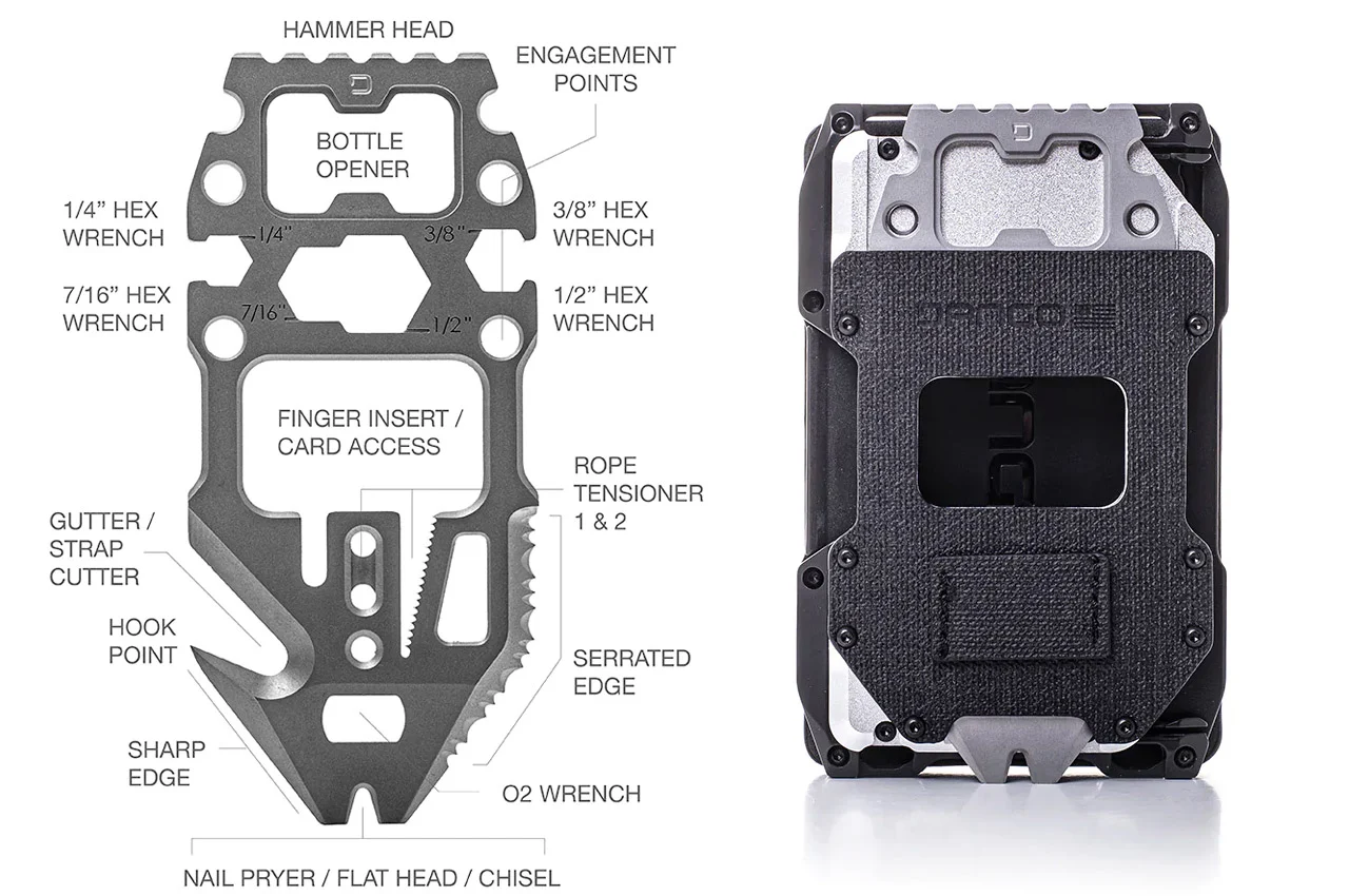 A10 Holster Backplate with Dango MT05 multi tool EDC 7