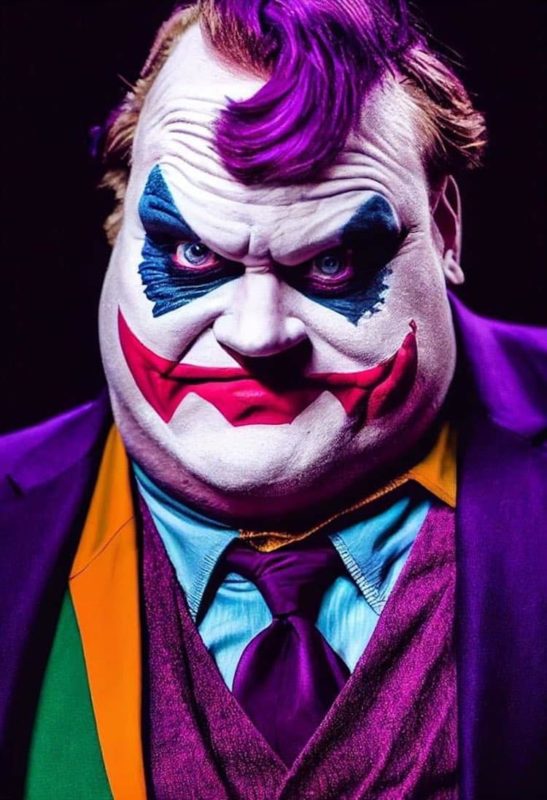 AI-Generated Portraits Of Chris Farley As The Joker Are Creepily