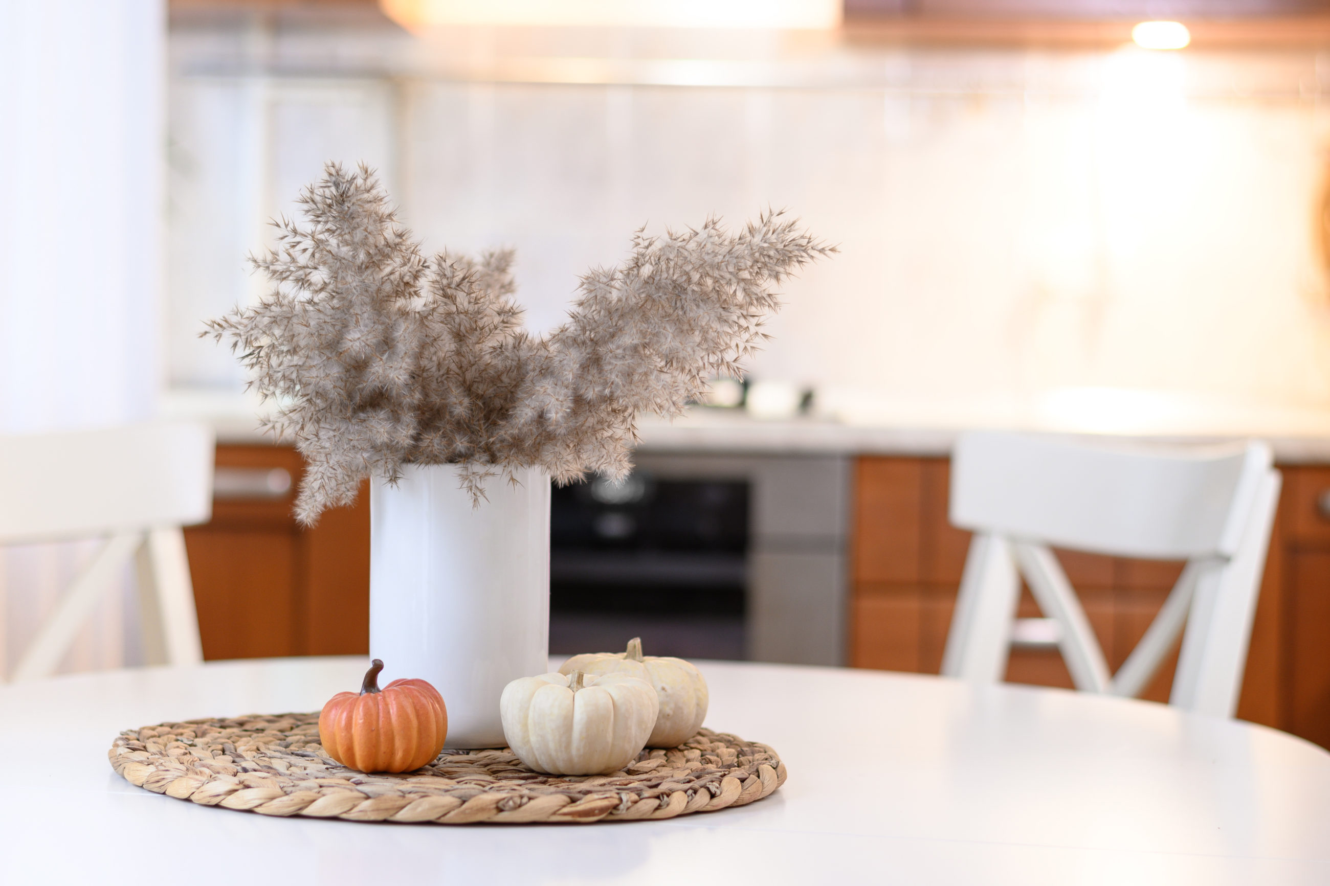 modern kitchen with autumn seasonal decorations wi 2022 10 22 02 45 38 utc