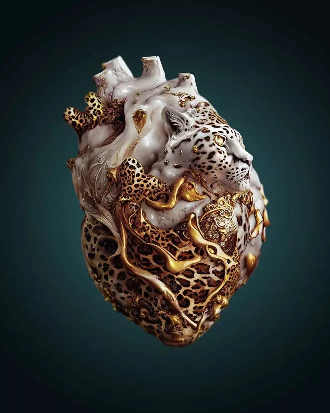 Creepy but Cool: Andrejs Pidjass Uses AI to Generate Stunning Hearts