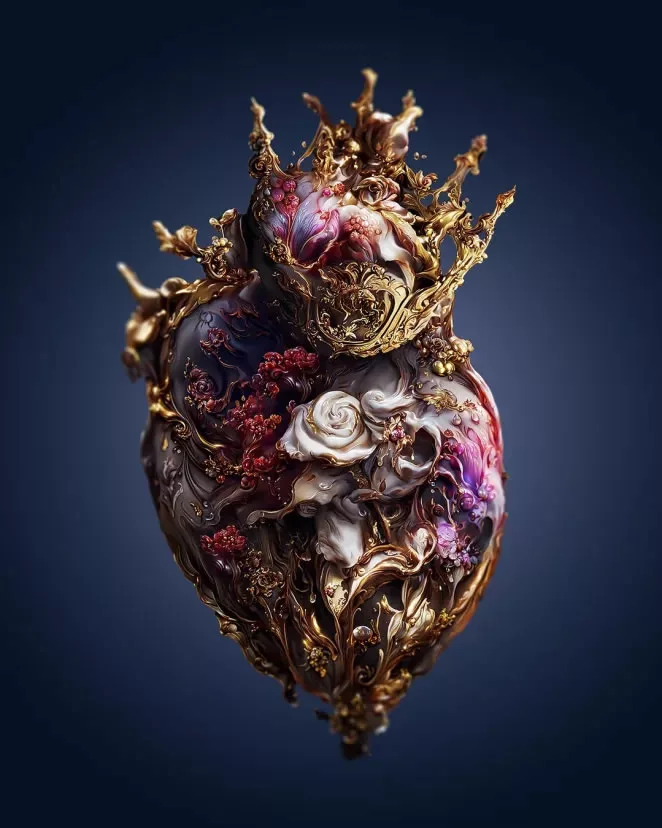 Creepy but Cool: Andrejs Pidjass Uses AI to Generate Stunning Hearts