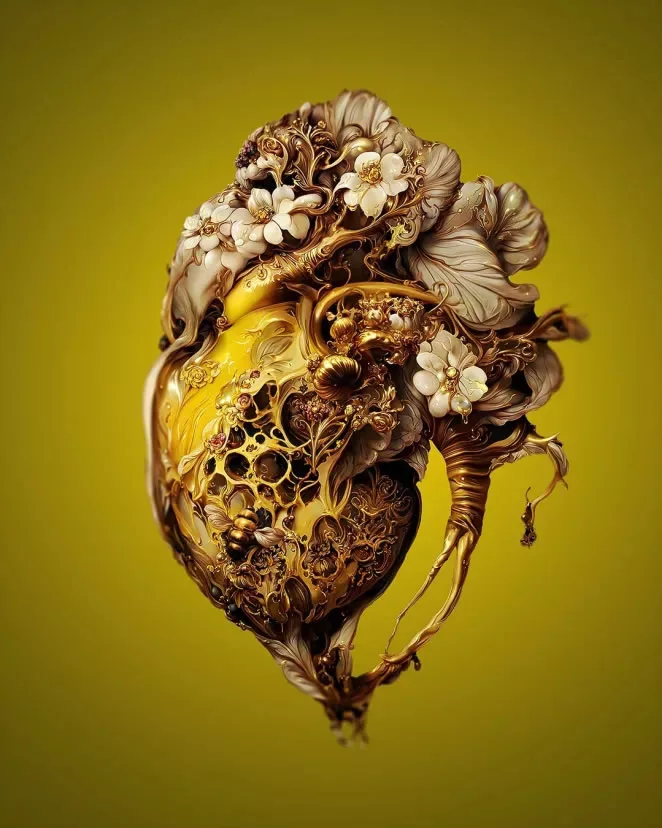Creepy but Cool: Andrejs Pidjass Uses AI to Generate Stunning Hearts