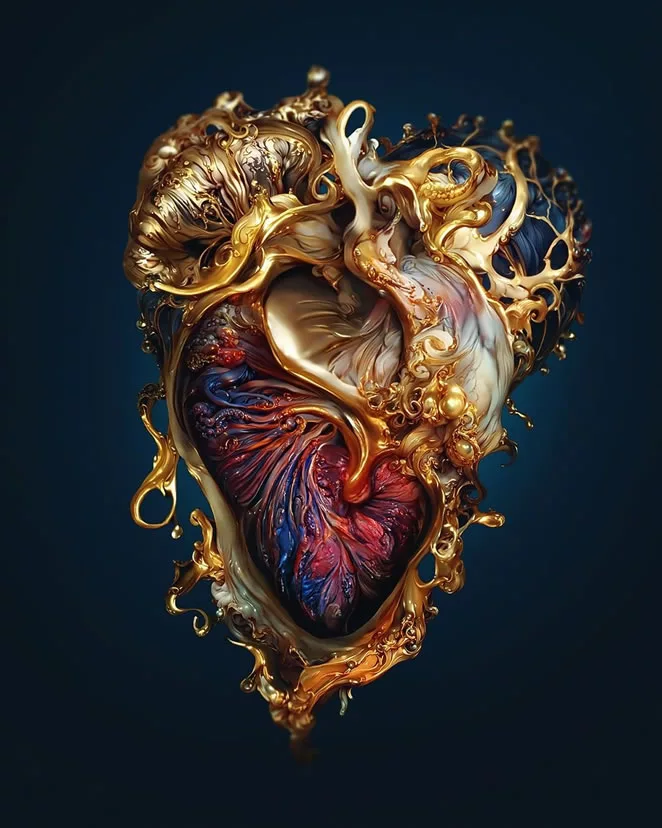 Creepy but Cool: Andrejs Pidjass Uses AI to Generate Stunning Hearts