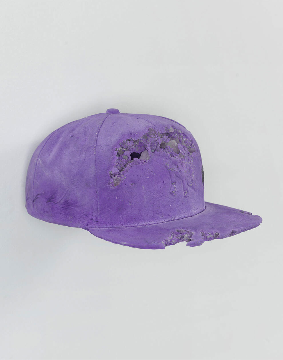 a purple hat