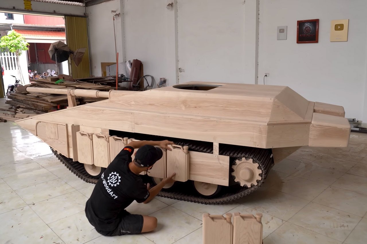 Father Builds Life-Sized Tank from 'World of Tanks' for His Son