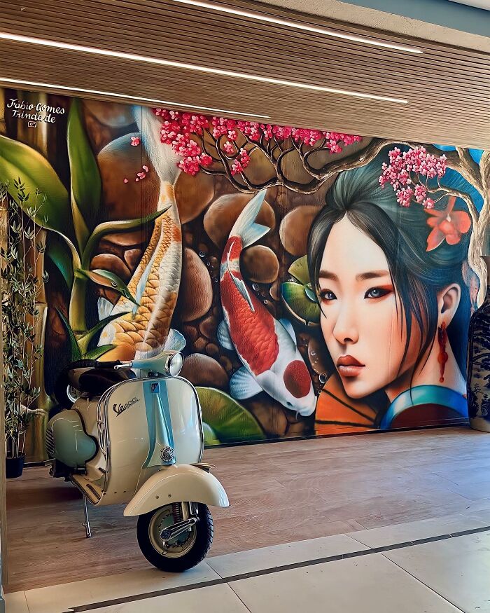 How Fábio Gomes Trindade Uses Natural Elements to Transform Street Art