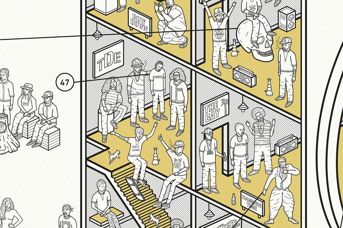The Boombox Poster that Captures 100 Iconic Hip-Hop Moments
