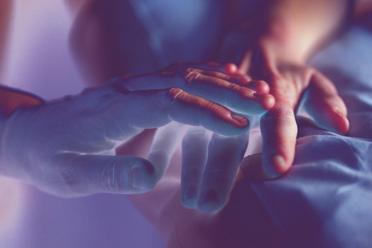 a close up of a hand