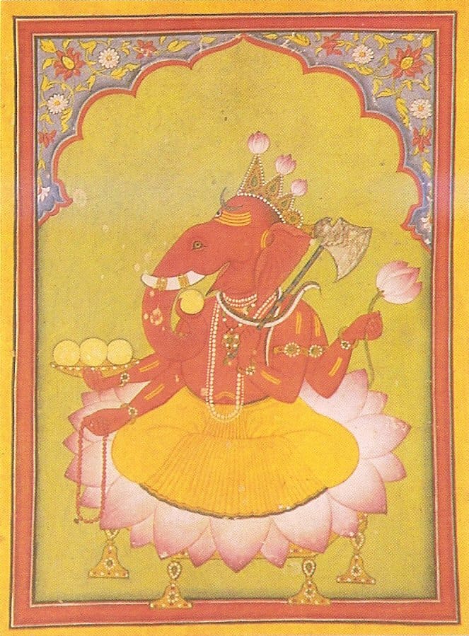 Ganesha Basohli miniature circa 1730 Dubost p73 2018013108 5a717f27dd662