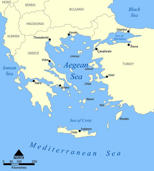 Aegean Sea map