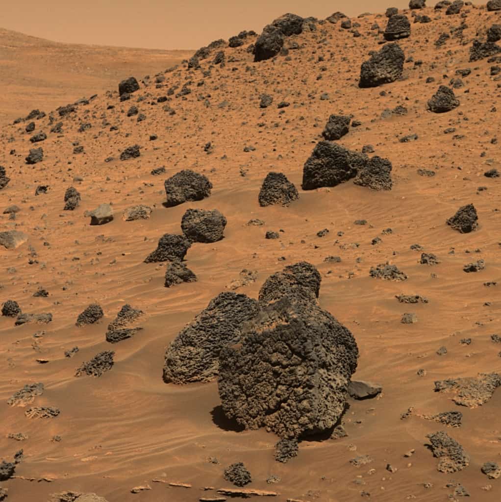 PIA08440 Mars Rover Spirit Volcanic Rock Fragment