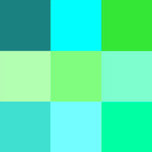 Pallete of color icon cyan